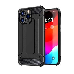 iPhone 15 Pro Hybrid Armor dėklas - juodas