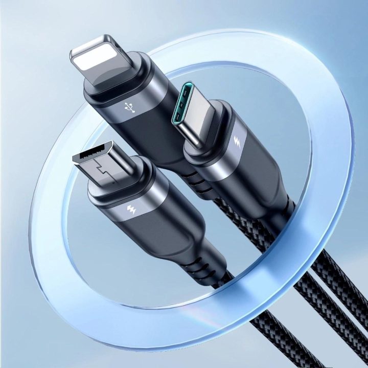 Multi C micro USB 30 cm - juodas