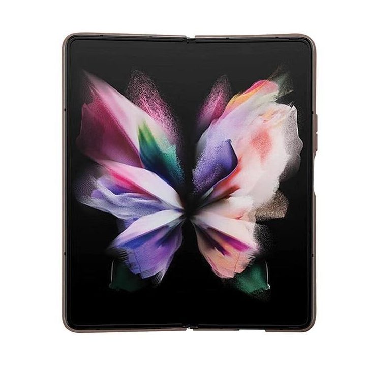 Guess odinis 4G Triangle Strass dėklas Samsung Galaxy Z Fold 5 - rudas