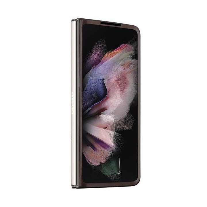 Guess odinis 4G Triangle Strass dėklas Samsung Galaxy Z Fold 5 - rudas