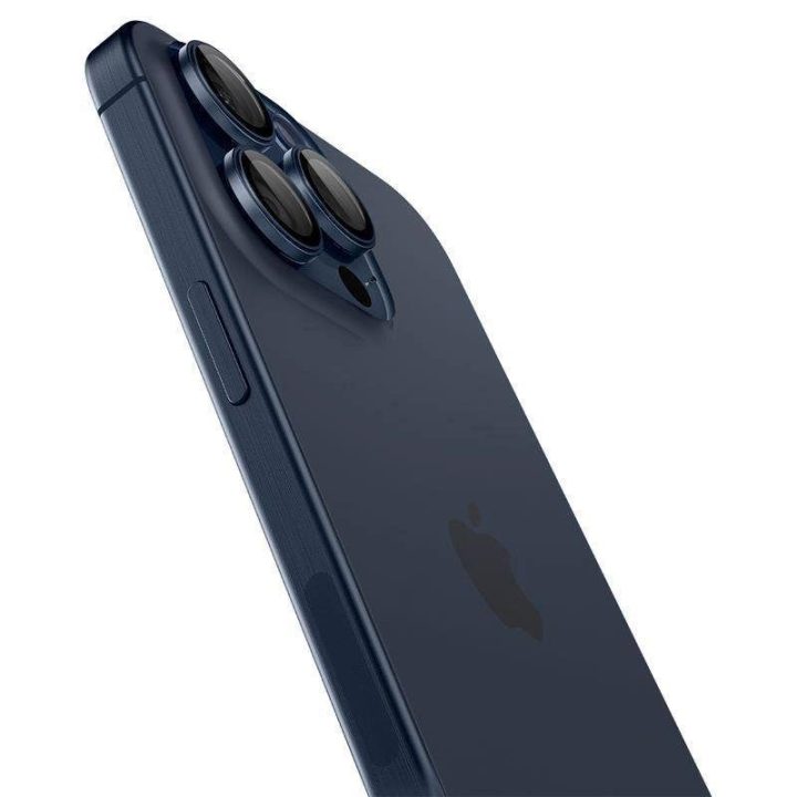 Spigen Optik.tR EZ Fit fotoaparato apsauga iPhone 14 Pro / Pro Max / 15 Pro / Pro Max - Titano mėlyna 2 vnt.