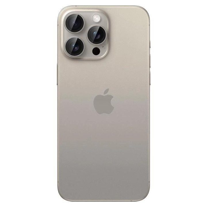 Spigen Optik.tR EZ Fit fotoaparato apsauga iPhone 14 Pro / Pro Max / 15 Pro / Pro Max - natūralus titanas 2 vnt.
