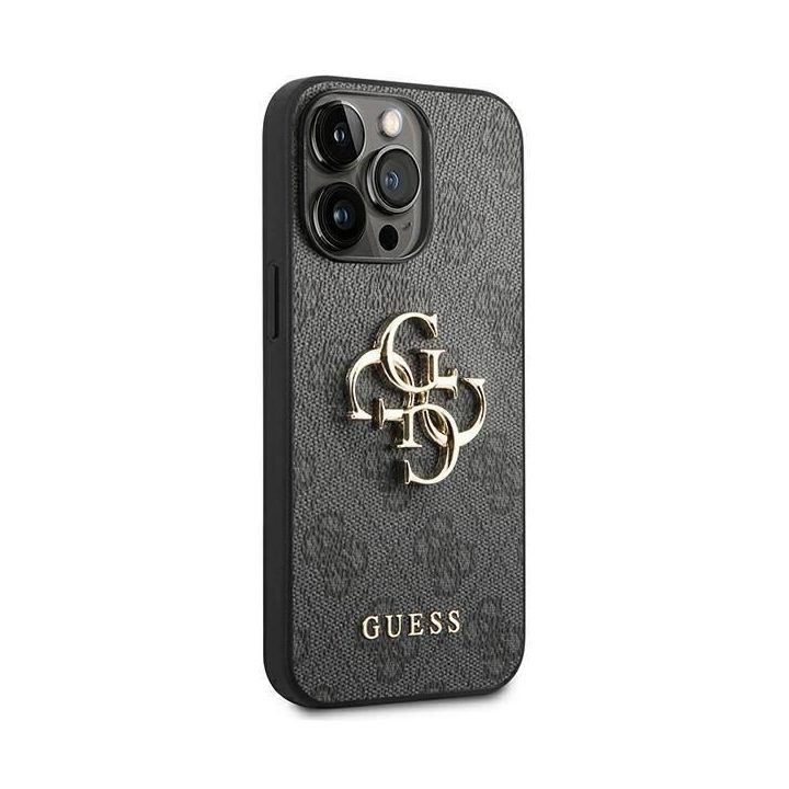 Atspėkite GUHCP14X4GMGGR iPhone 14 Pro Max 6,7 šiaurinės/pilkos spalvos tvirtas dėklas 4G su dideliu metaliniu logotipu