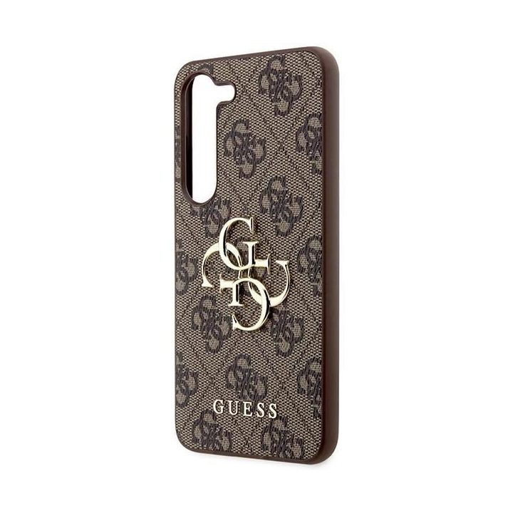 Guess GUHCS23S4GMGBR S23 S911 rudos/rudos spalvos deklas 4G su dideliu metaliniu logotipu
