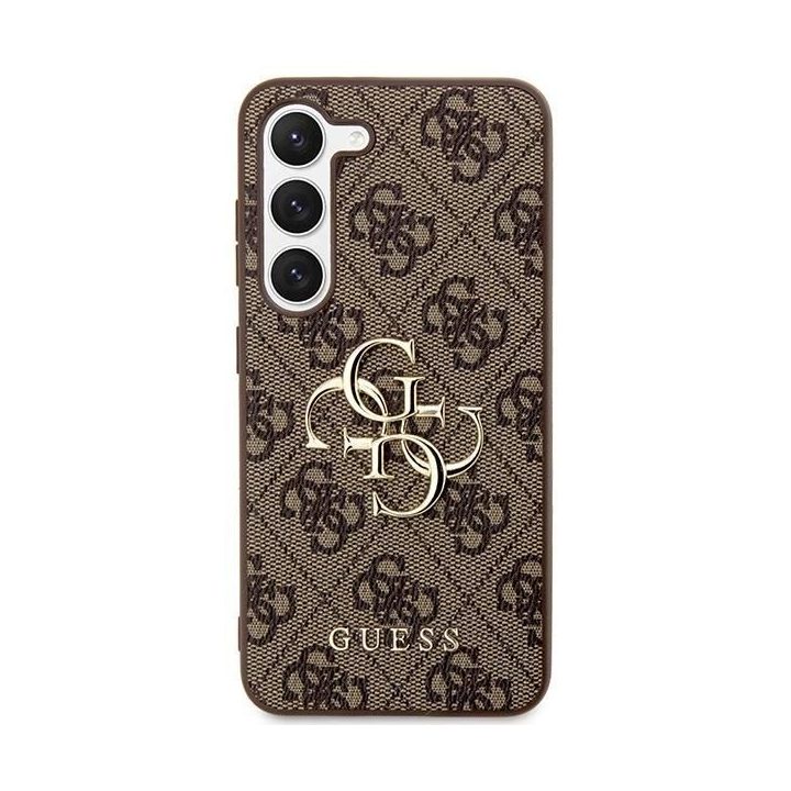 Guess GUHCS23S4GMGBR S23 S911 rudos/rudos spalvos deklas 4G su dideliu metaliniu logotipu