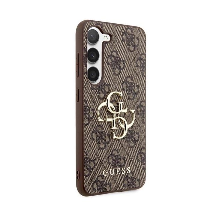 Guess GUHCS23S4GMGBR S23 S911 rudos/rudos spalvos deklas 4G su dideliu metaliniu logotipu