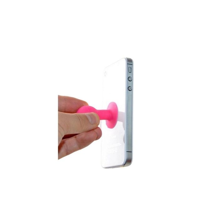 Apvalus telefono laikiklis ant galvos - baltas