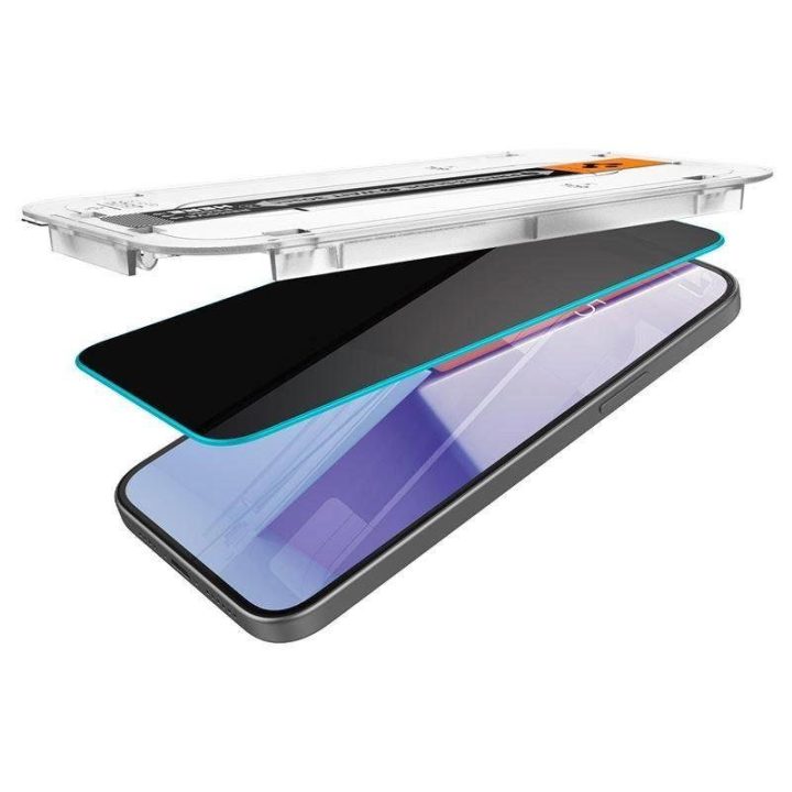 Apsauginis stiklas Spigen GLAS.TR EZ FIT 2 PAKETAI IPHONE 15 PRIVACY
