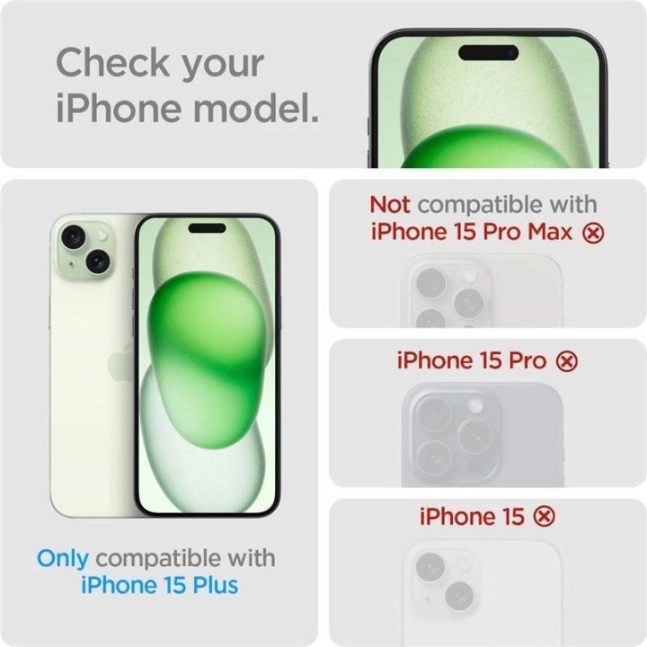 SPIGEN GLAS.TR EZ FIT GRŪDINTAS STIKLAS IPHONE 15 PLUS PRIVATUMAS