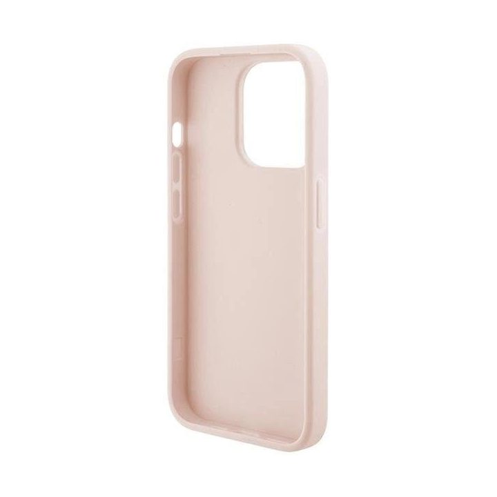 Karl Lagerfeld dygsniuotas K modelio dėklas iPhone 15 Pro Max - rožinis