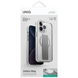 UNIQ Heldro Mag įkrovimo dėklas iPhone 15 Pro Max - skaidrus