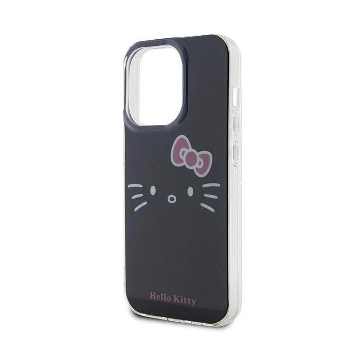 Hello Kitty IML Kitty Face dėklas iPhone 15 Pro - juodas