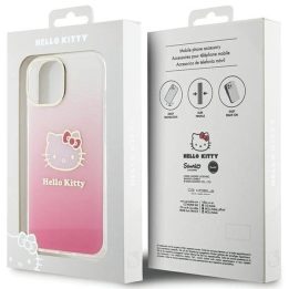 Hello Kitty IML Gradient Electrop Kitty Head dėklas iPhone 15 - rožinis