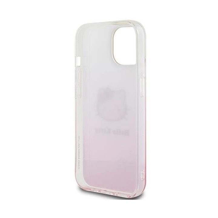 Hello Kitty IML Gradient Electrop Kitty Head dėklas iPhone 15 - rožinis