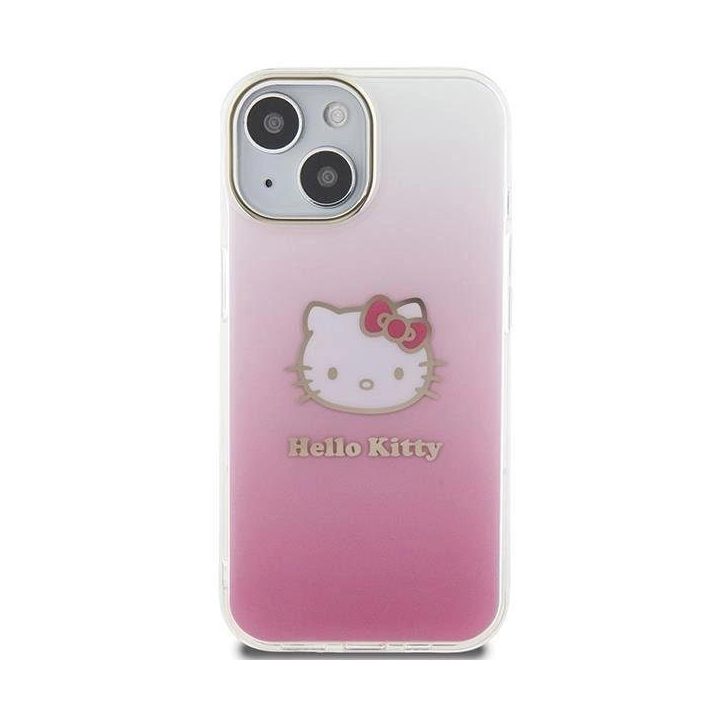 Hello Kitty IML Gradient Electrop Kitty Head dėklas iPhone 15 - rožinis
