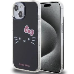 Hello Kitty IML Kitty Face dėklas iPhone 15 - juodas