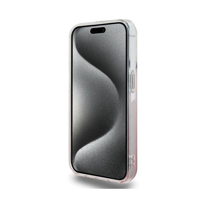 Hello Kitty IML Gradient Electrop Kitty Head dėklas iPhone 15 Pro Max - rožinis