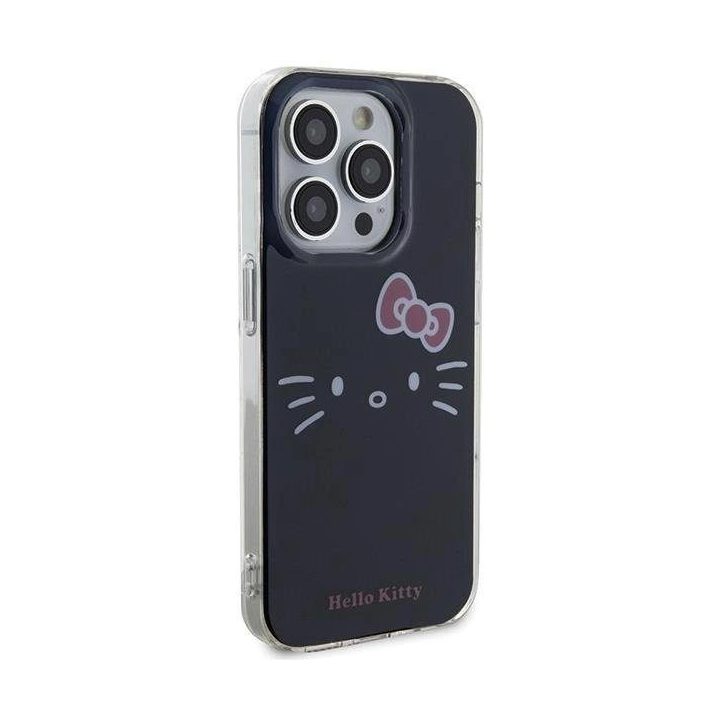 Hello Kitty IML Kitty Face dėklas iPhone 15 Pro Max - juodas