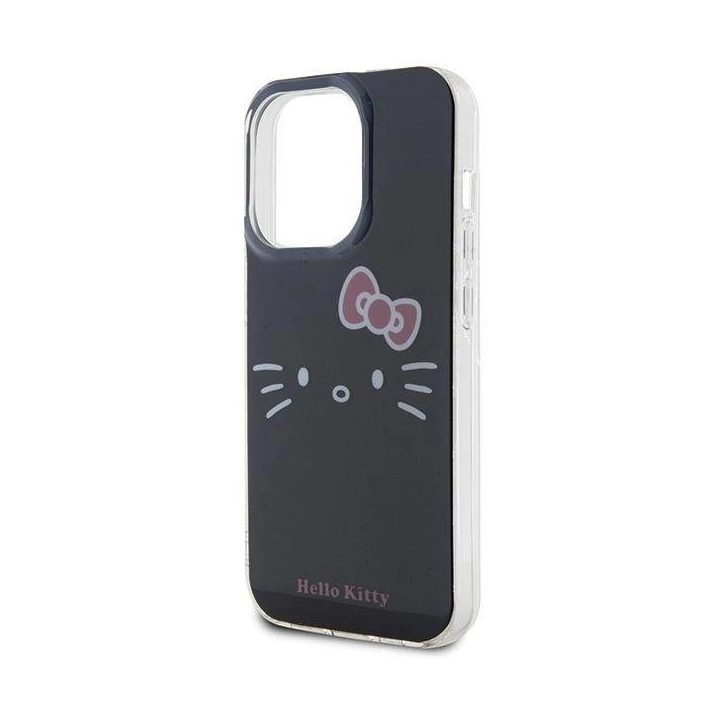 Hello Kitty IML Kitty Face dėklas iPhone 15 Pro Max - juodas