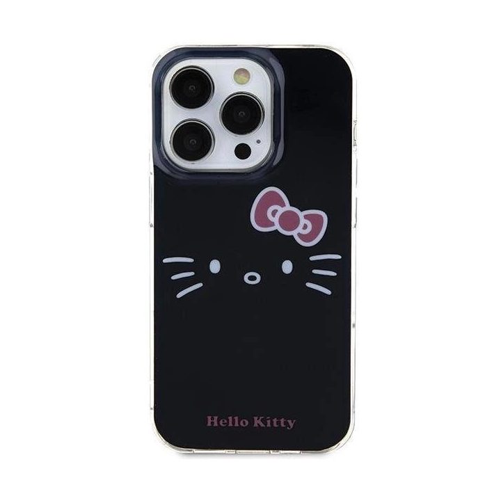 Hello Kitty IML Kitty Face dėklas iPhone 15 Pro Max - juodas
