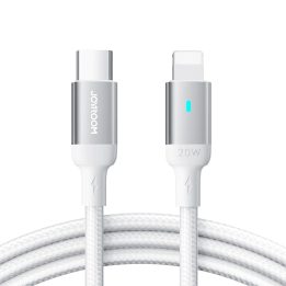 USB C - Lightning 20W A10 serijos kabelis 1,2 m, baltas (S-CL020A10)