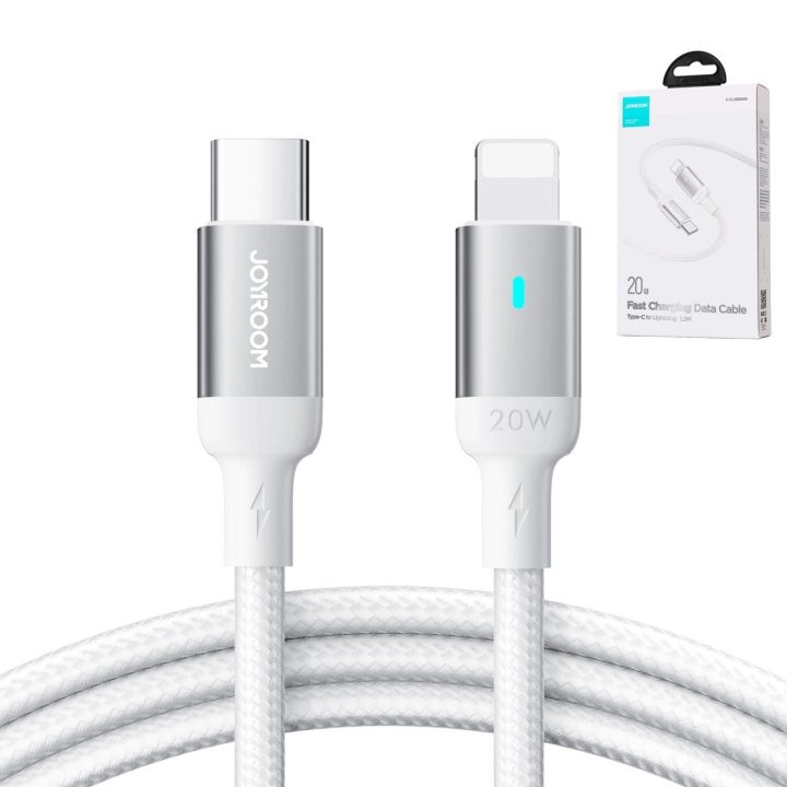 USB C - Lightning 20W A10 serijos kabelis 1,2 m, baltas (S-CL020A10)