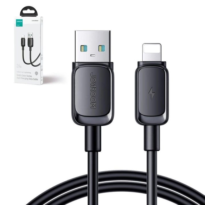 Lightning - USB 2.4A kabelis 1,2 m S-AL012A14 - juodas
