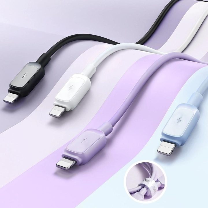 Lightning - USB 2.4A kabelis 1,2 m S-AL012A14 - juodas