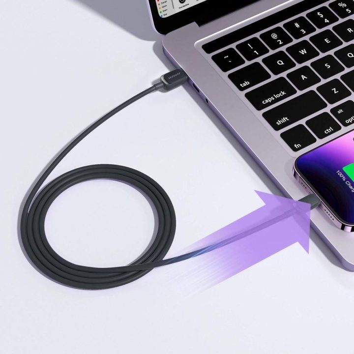 Lightning - USB 2.4A kabelis 1,2 m S-AL012A14 - juodas