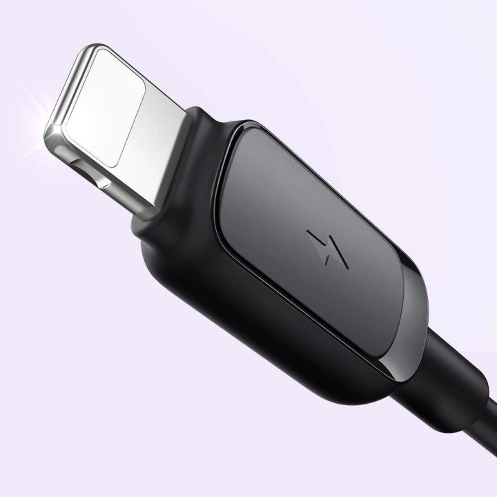 Lightning - USB 2.4A kabelis 1,2 m S-AL012A14 - juodas