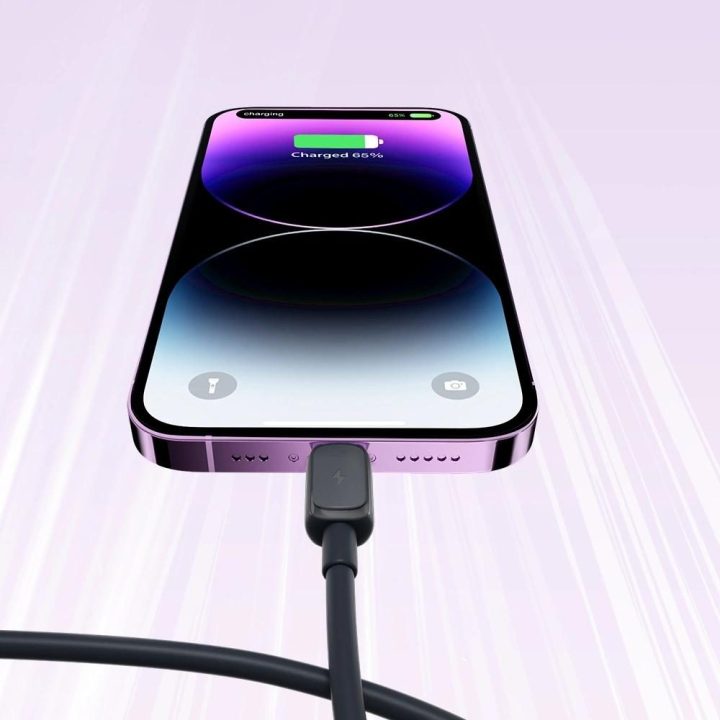 Lightning - USB 2.4A kabelis 1,2 m S-AL012A14 - juodas