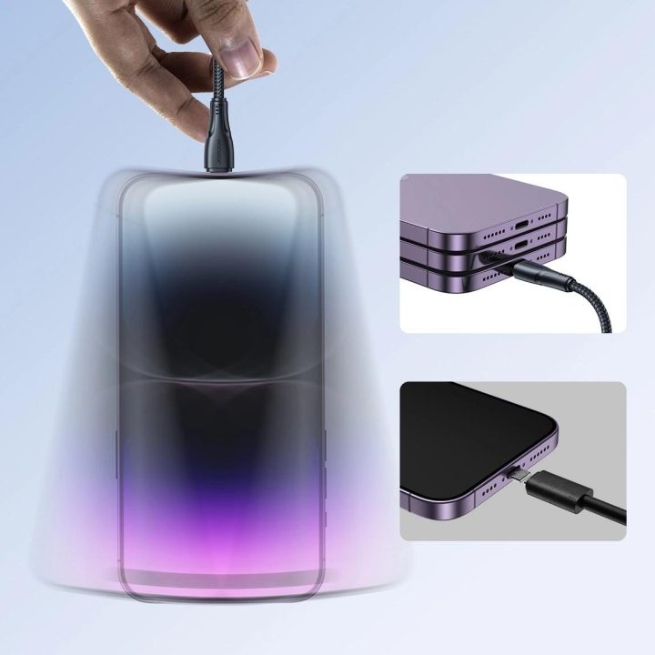 kabelis USB - Lightning 2.4A Surpass Series 1,2 m juodas (S-UL012A11)