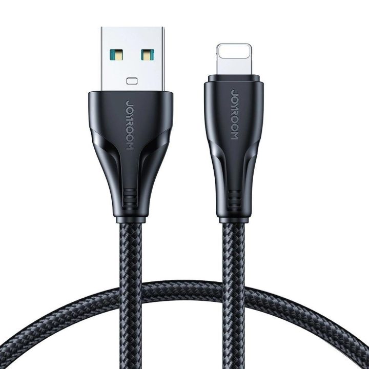 kabelis USB - Lightning 2.4A Surpass Series 1,2 m juodas (S-UL012A11)