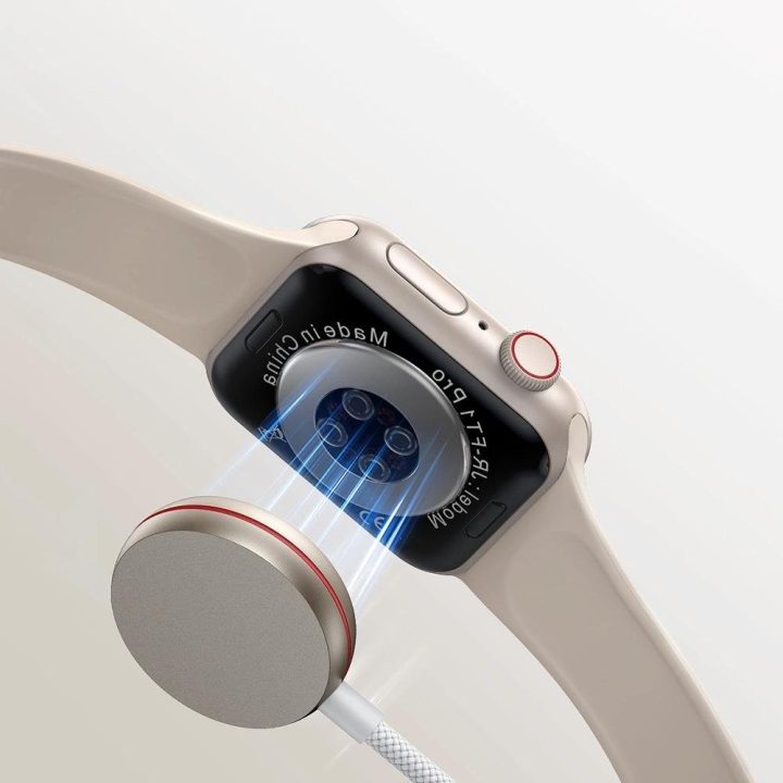 2 in 1 Lightning laidas ir indukcinis įkroviklis, skirtas Apple Watch , 1,5 m, baltas (S-IW011)