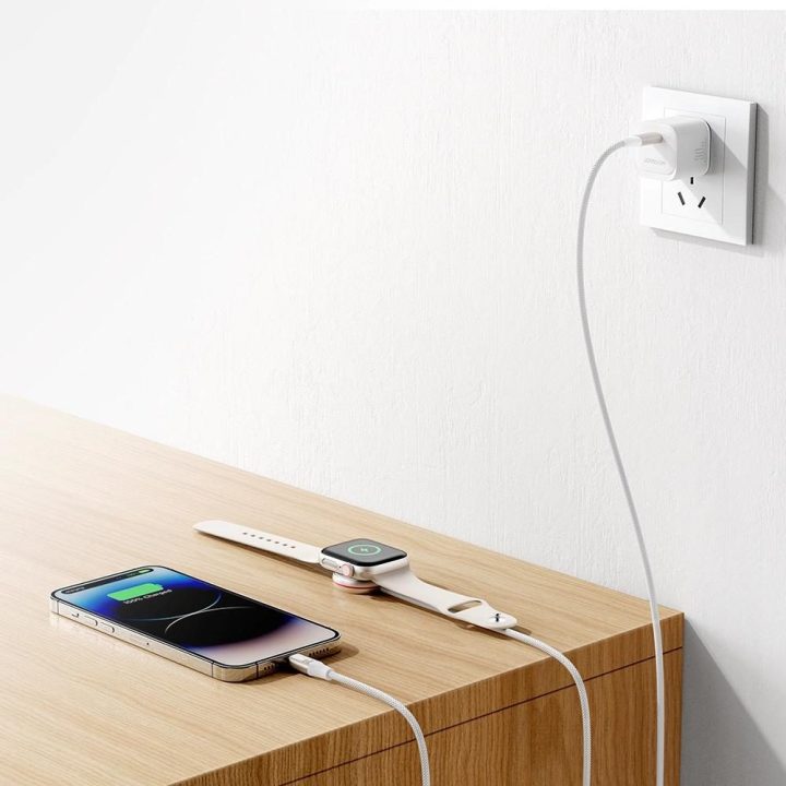 2 in 1 Lightning laidas ir indukcinis įkroviklis, skirtas Apple Watch , 1,5 m, baltas (S-IW011)