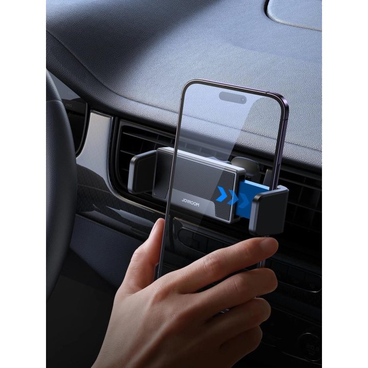automobilinis telefono laikiklis oro ventiliacijos angai, juodas (JR-ZS377)