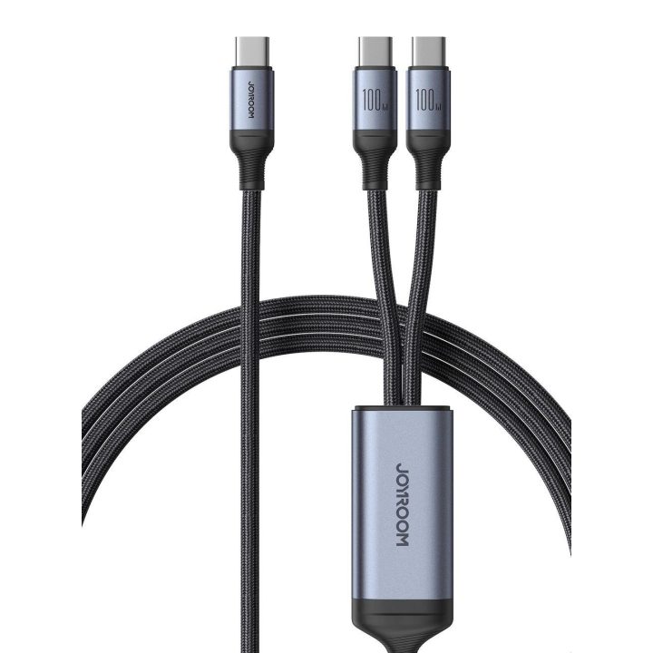 2 in 1 kabelis speedy series SA21 C 1,5 m juodas
