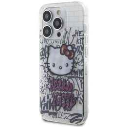 Hello Kitty IML Kitty On Bricks graffiti dėklas iPhone 14 Pro Max - baltas