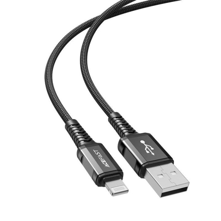 Acefast kabelis MFI USB - Lightning 1,2 m, 2,4 A, juodas (C1-02 black)