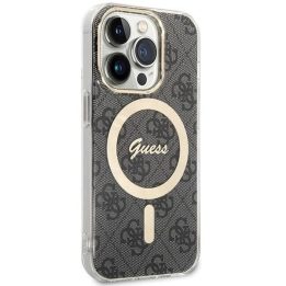 Guess IML 4G MagSafe dėklas iPhone 15 Pro - juodas