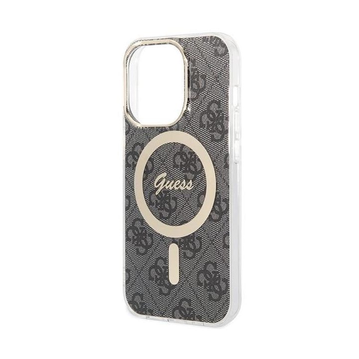 Guess IML 4G MagSafe dėklas iPhone 15 Pro - juodas