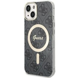 Guess IML 4G MagSafe dėklas iPhone 15 - juodas