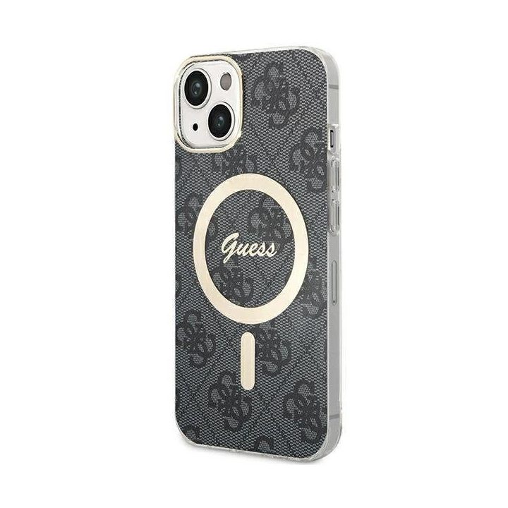 Guess IML 4G MagSafe dėklas iPhone 15 - juodas