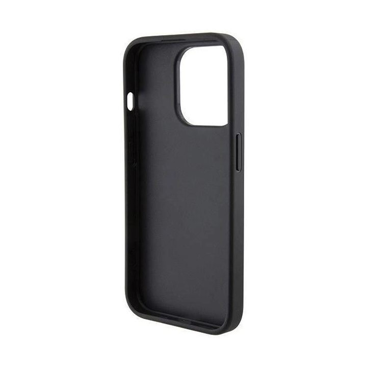 Karl Lagerfeld dygsniuotas K modelio dėklas iPhone 15 Pro - juodas