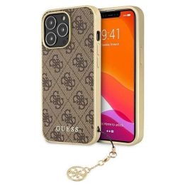 Guess GUHCP13LGF4GBR iPhone 13 Pro / 13 6.1 rudos spalvos / rudas deklas 4G Charms Collection