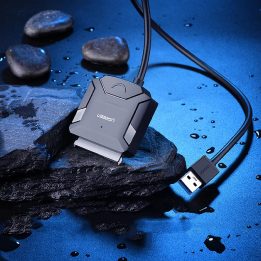 adapterio kabelis 2,5 / 3,5 diskui (USB-A 3.0 - SATA), juodas (CR108)