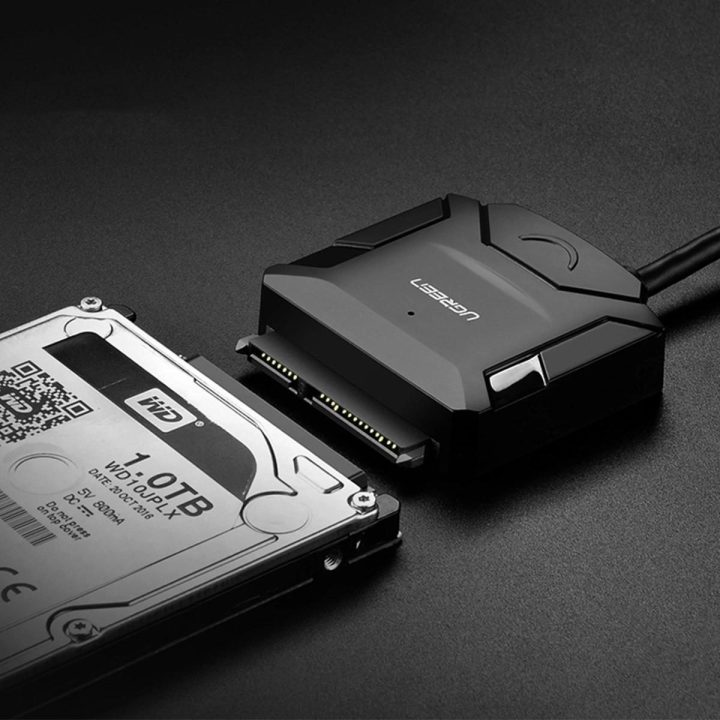 adapterio kabelis 2,5 / 3,5 diskui (USB-A 3.0 - SATA), juodas (CR108)
