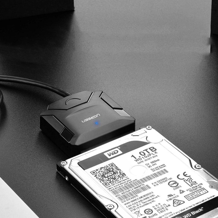 adapterio kabelis 2,5 / 3,5 diskui (USB-A 3.0 - SATA), juodas (CR108)