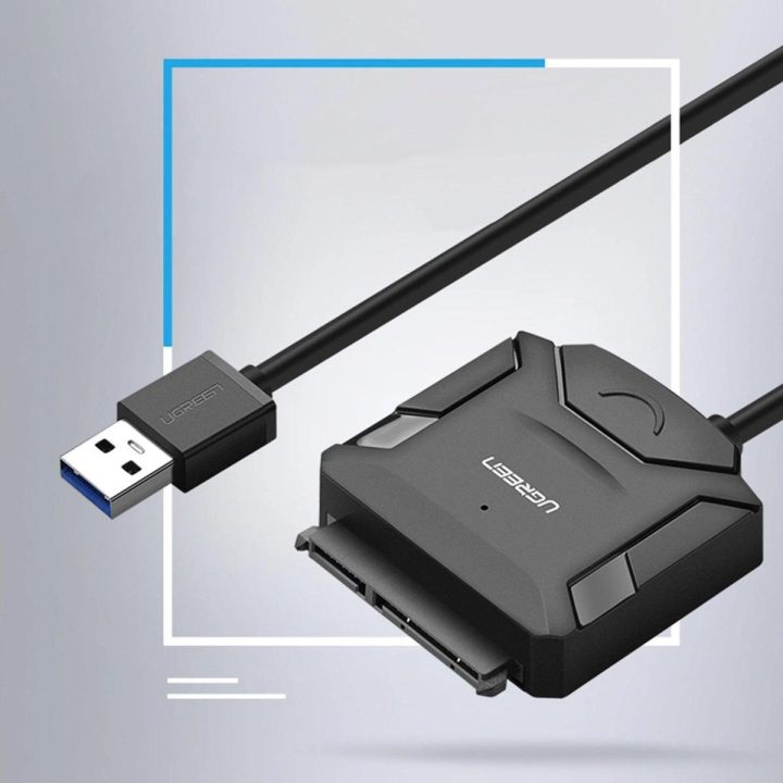 adapterio kabelis 2,5 / 3,5 diskui (USB-A 3.0 - SATA), juodas (CR108)