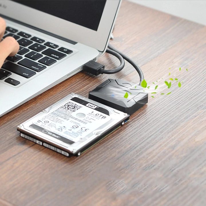 adapterio kabelis 2,5 / 3,5 diskui (USB-A 3.0 - SATA), juodas (CR108)